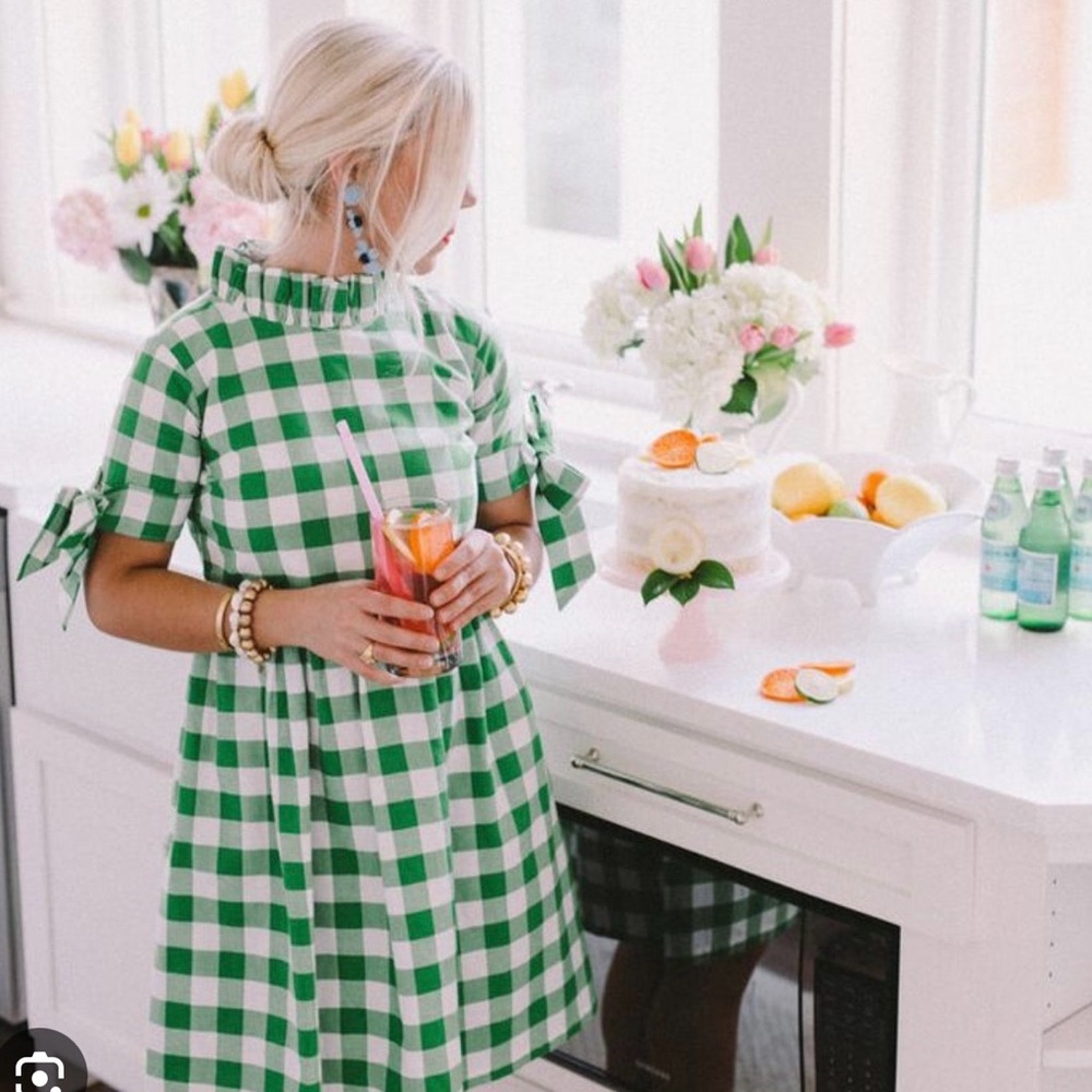 Green Checkered Mini Dress